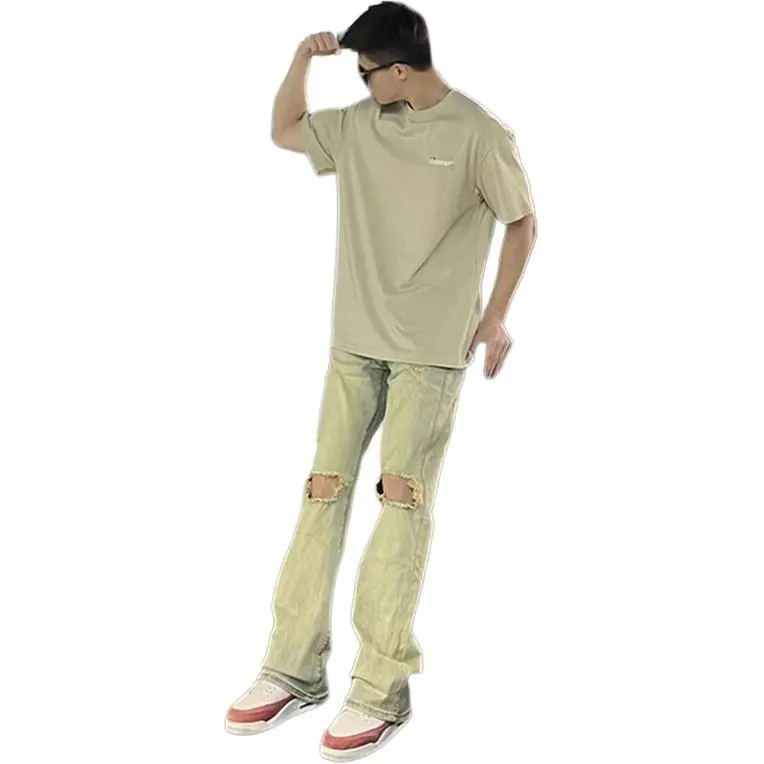 DUATOGE Jeans Men Yellow Mud -3
