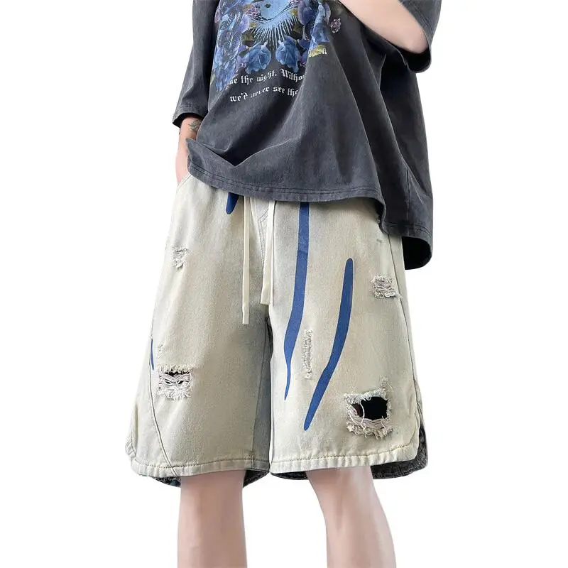 GLFL Denim Shorts Unisex Yellow Mud-2