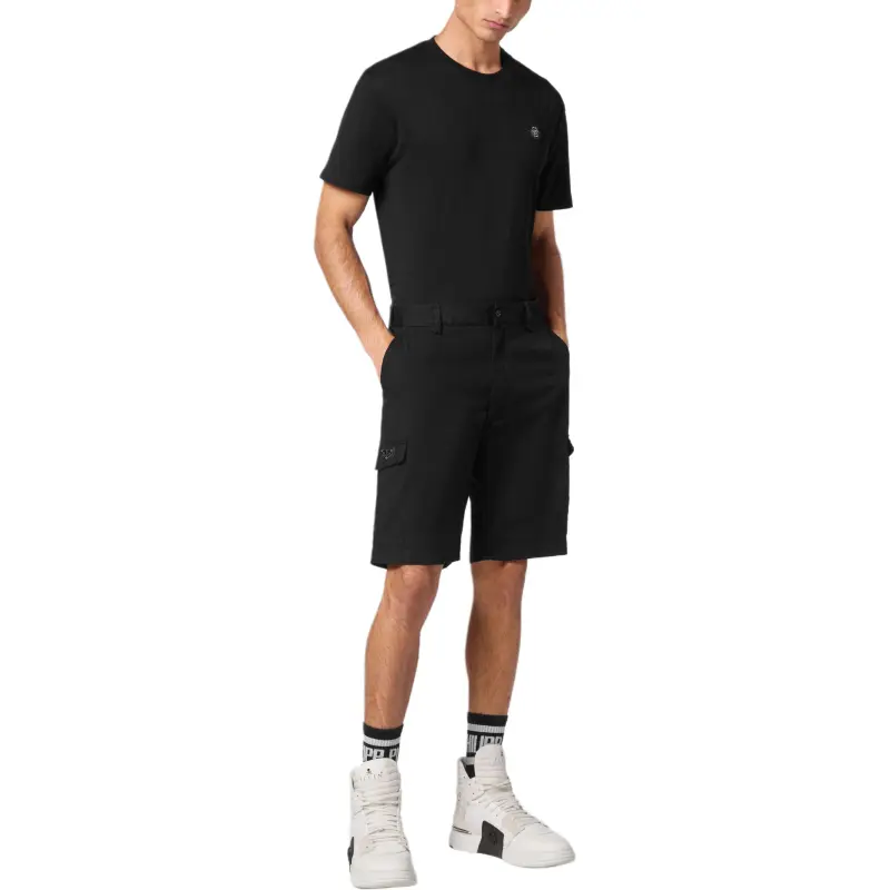 PHILIPP PLEIN Logo plaque Cargo Shorts-4