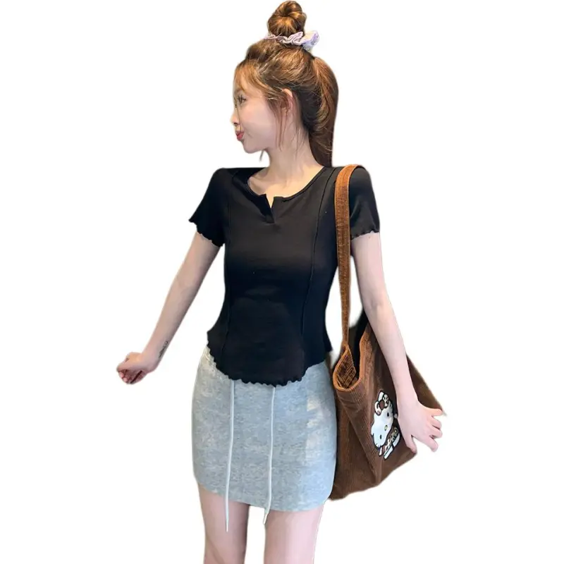 Mu Xiao Xin Set in Sleeve T Shirt Women's-3