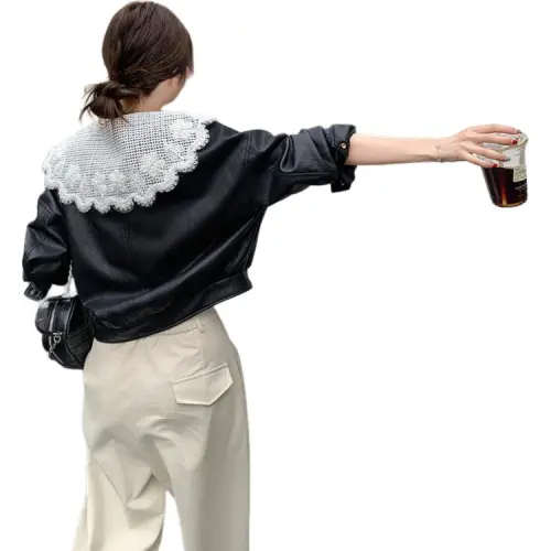 Fele.d Leather Jacket Women's Black