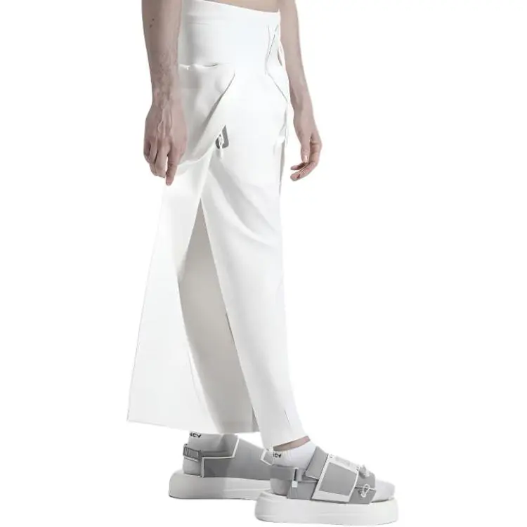 NORVINCY Thermal Breathable Waist Cinching Elastic Waistband Solid Color Casual Pants Unisex-9