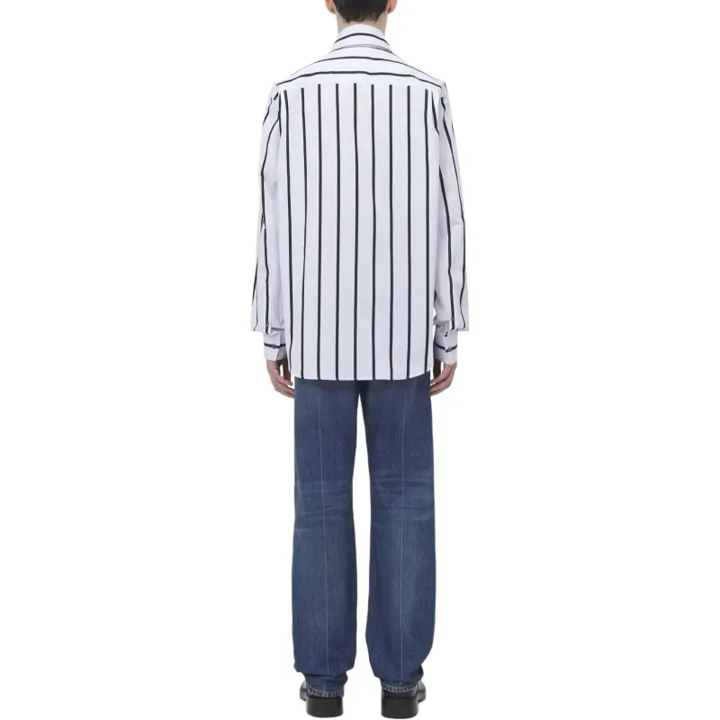 Alexander McQueen Skull Embroidered Striped Shirt-3