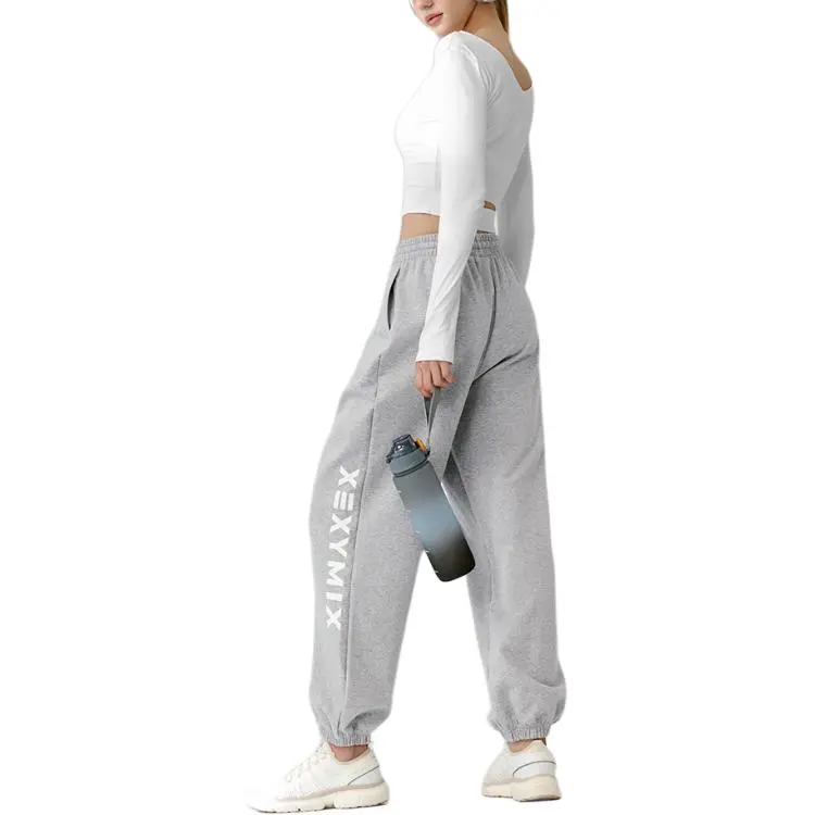 XEXYMIX SS25 Knitted Sweatpants Women's Blend Gray-4