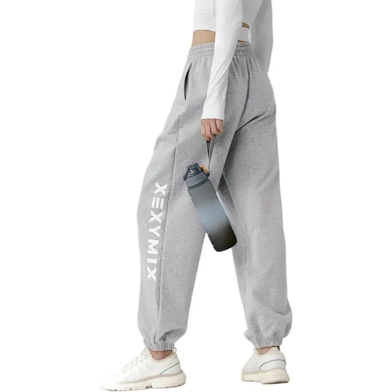 XEXYMIX SS25 Knitted Sweatpants Women's Blend Gray-3