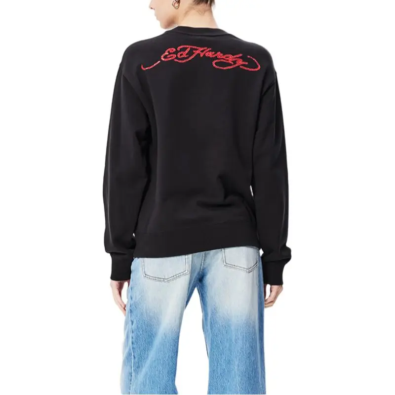 Ed Hardy Sweatshirt Women's Black-5