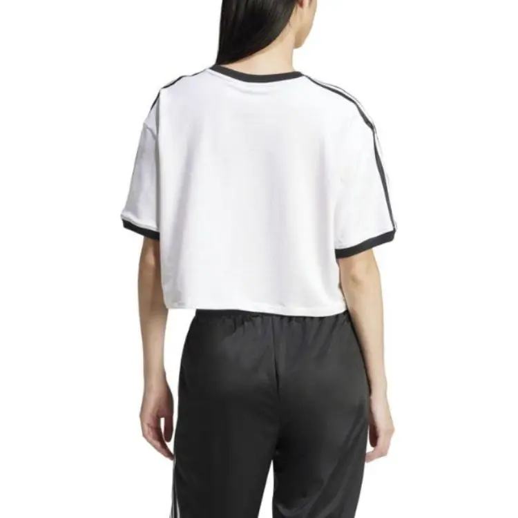 Adidas Originals Adicolor 3 Stripes Loose Crop Tee-5