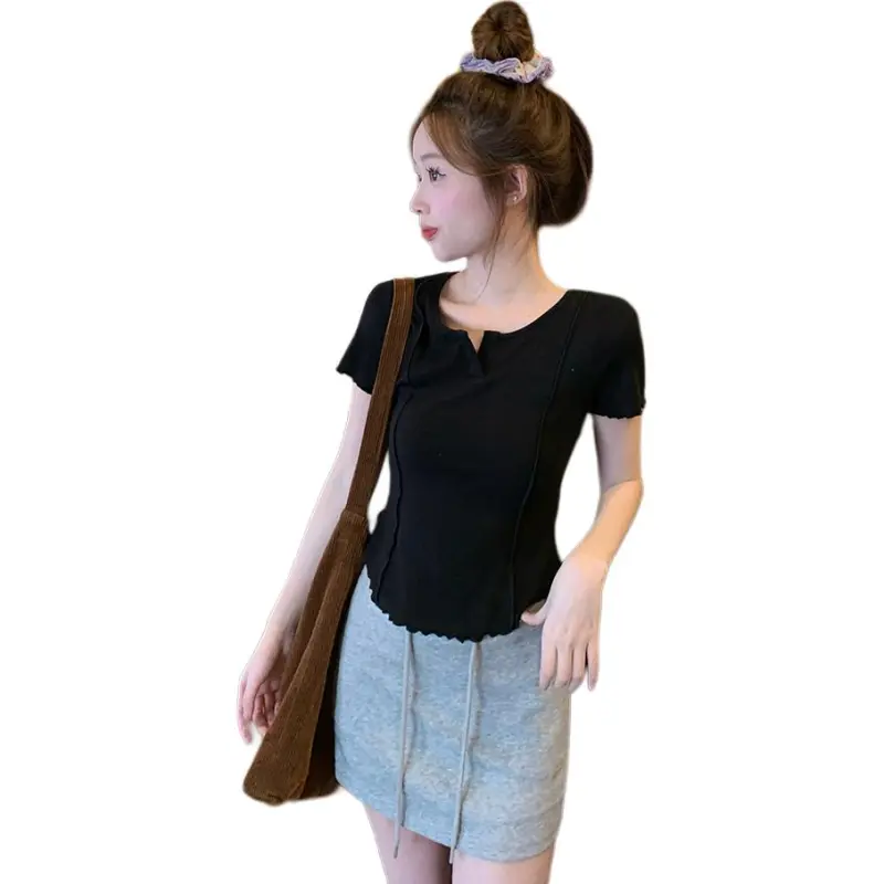 Mu Xiao Xin Set in Sleeve T Shirt Women's-2