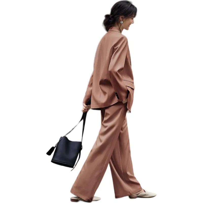 XWI Business Suit Women's Caramel Orange Brown-2