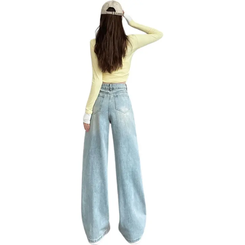 Flowers In Water Jeans Women's Light Blue-1