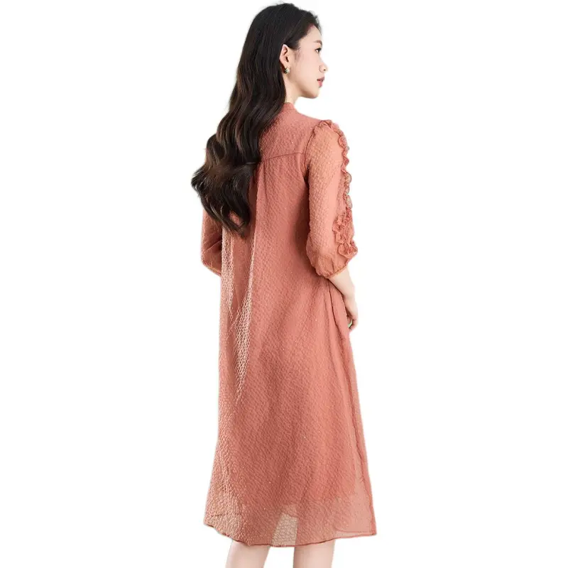 Mylan Summer Long Sleeved Dress Loose Fit Women's-1