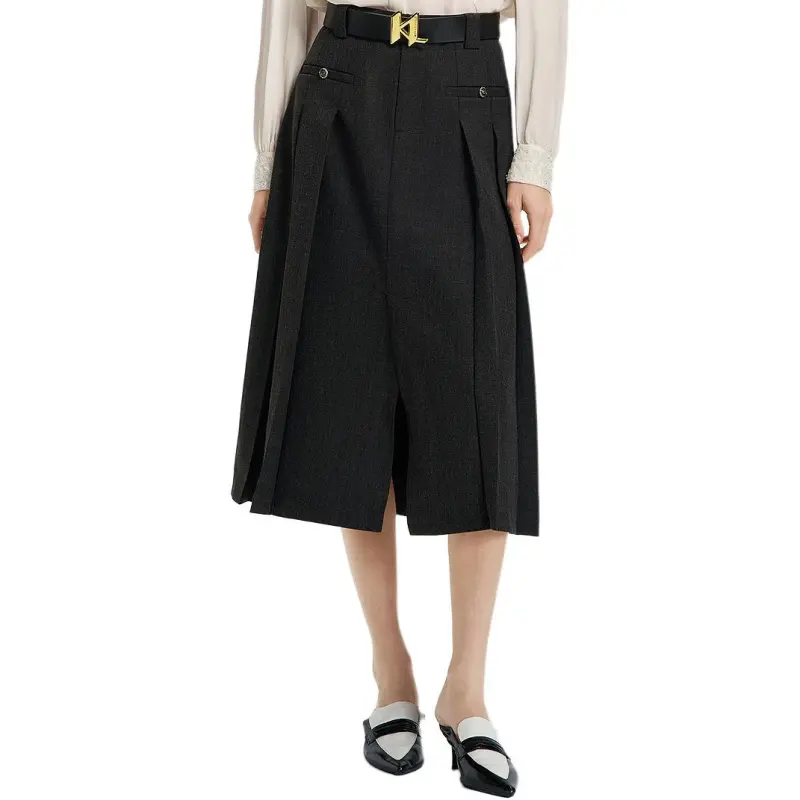 KARL LAGERFELD SS25 Casual Long Skirt Women's Dark Gray-1