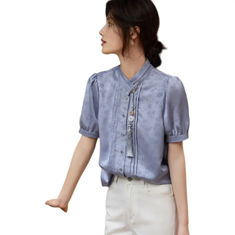 XWI SS24 Shirt Women's Gray Blue-3