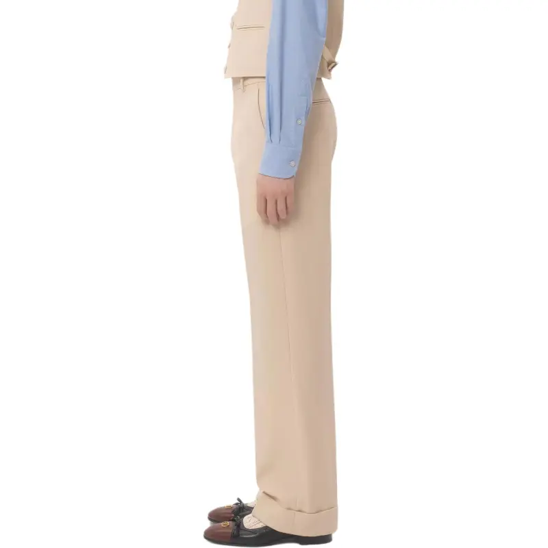 Valentino Turn Up Hem Straight Leg Trousers-3