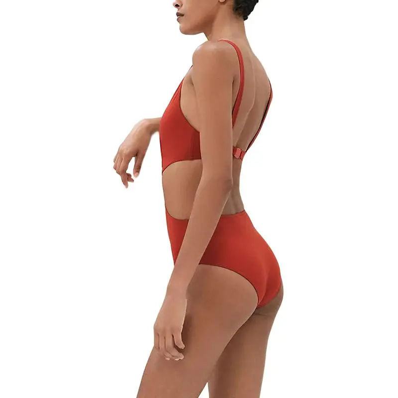 HERMES One piece Swimsuit Women's Red-1