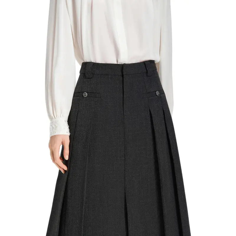 KARL LAGERFELD SS25 Casual Long Skirt Women's Dark Gray-4