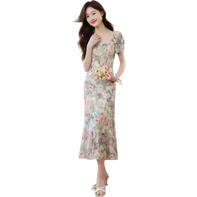 Mu Xiao Xin Short Sleeved Dress Women's-4