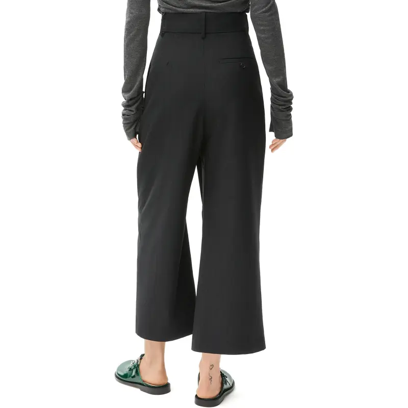 LOEWE Cropped Wrap Trousers 'Black'-2