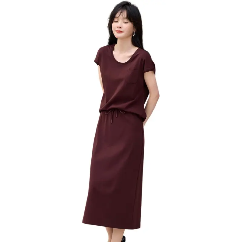 Mo Han Yi Mei Skirt Set Women's Purple Grape Color-2