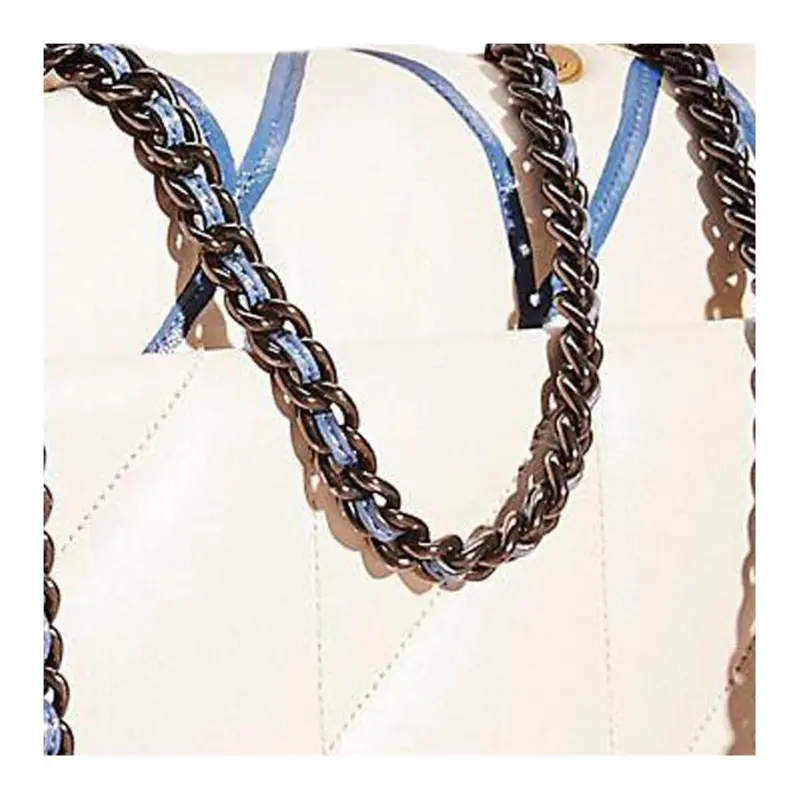 COACH Pillow Madison Leather Pillow Bag Handbag, Shoulder Bag Women's White & Blue-4