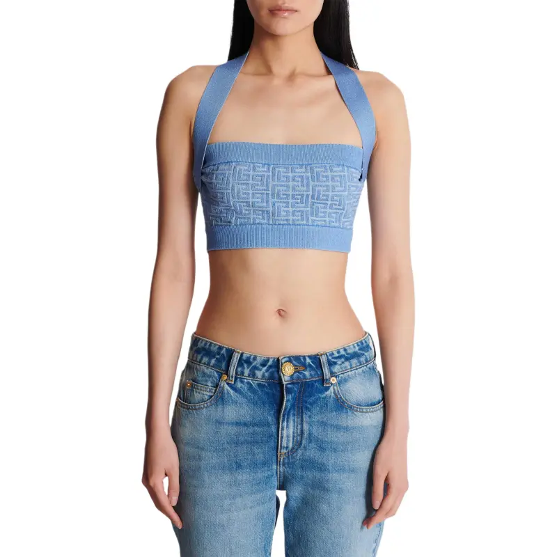 BALMAIN FW24 Camisole Women's Blue-1