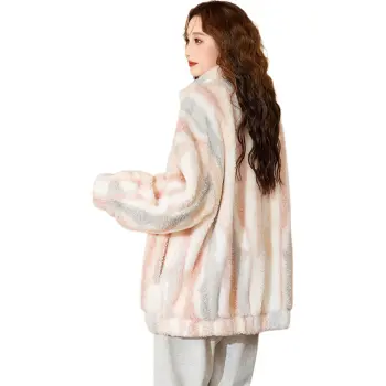 Tonlion Velvet feel Coat Women's Light Pink