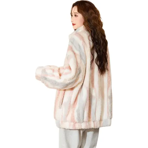 Tonlion Velvet feel Coat Women's Filatures Pink