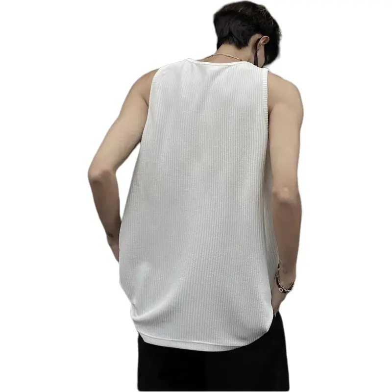 DUATOGE Tank Tops Men White -1