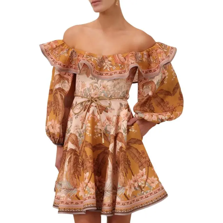Zimmermann SS25 Long-Sleeved Dresses Women's Yellow-2