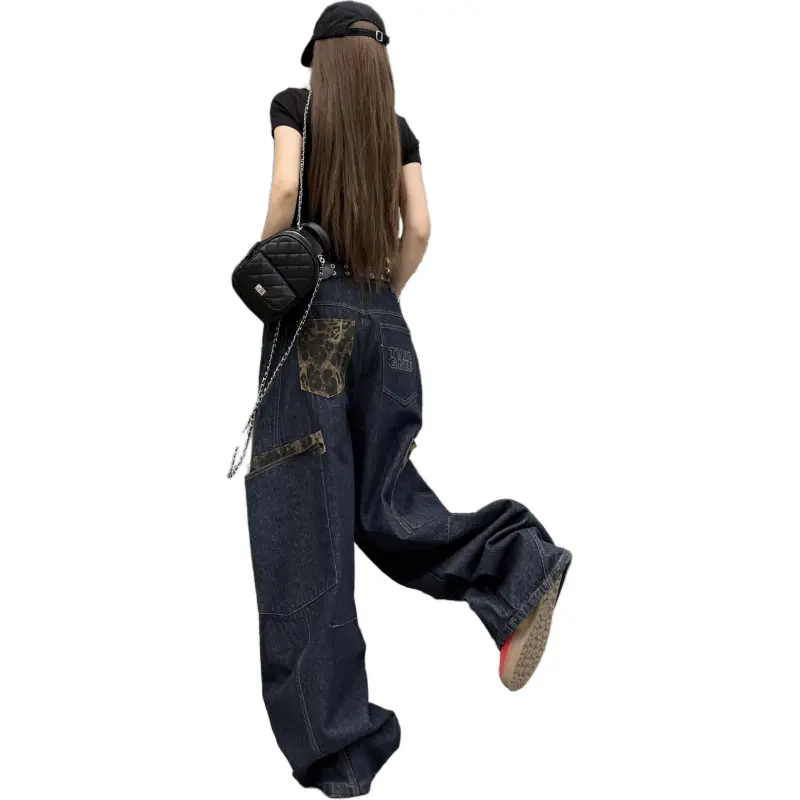 Mu Xiao Xin SS25 Casual Pants Women's Dark Blue-1