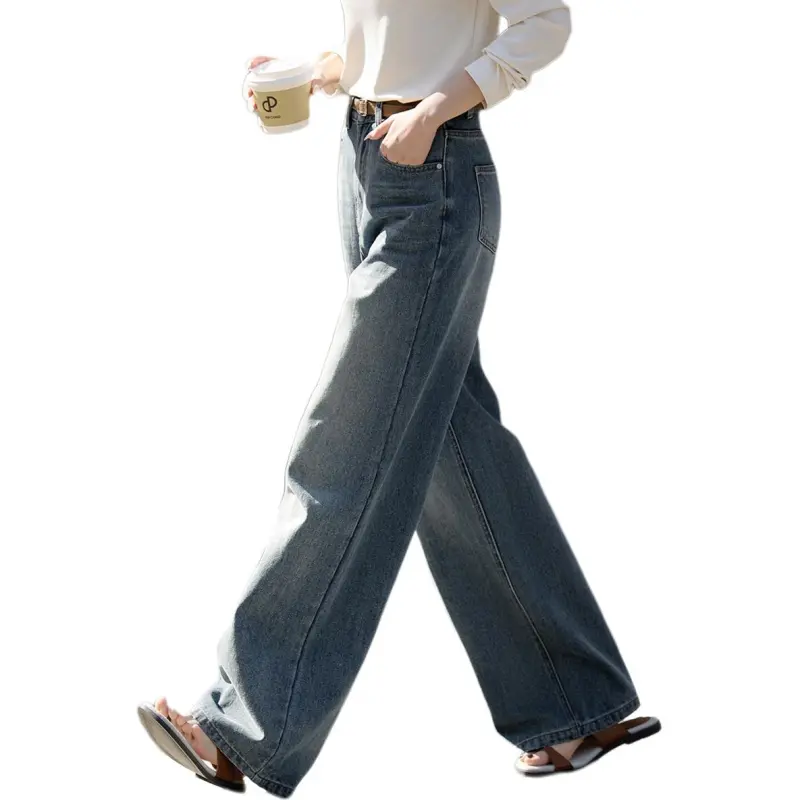 Mo Han Yi Mei Jeans Women's Blue-5