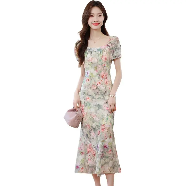 Mu Xiao Xin Short Sleeved Dress Women's-3