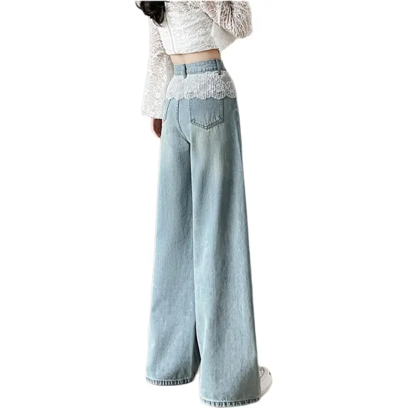 Flowers In Water Jeans Women's Light Blue-1