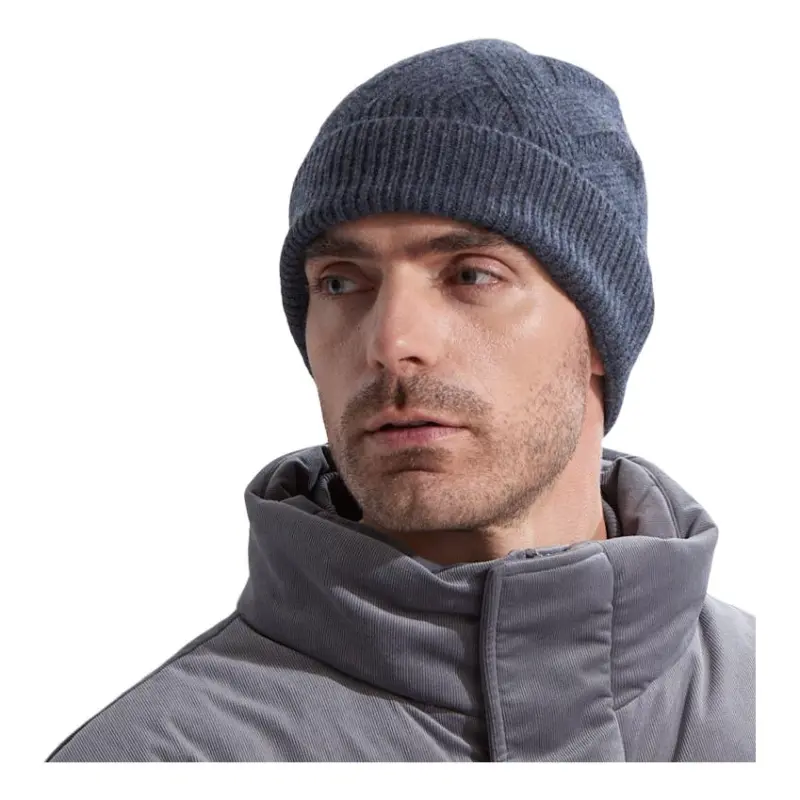 H YXIANG Pure Wool Beanies Men's-6