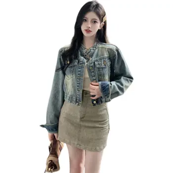 Flowers In Water Denim Jacket Women's Image Color