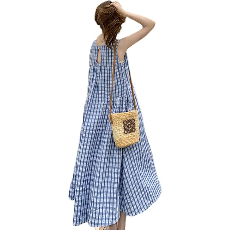 TEME Sleeveless Dresses Women's Blue-1