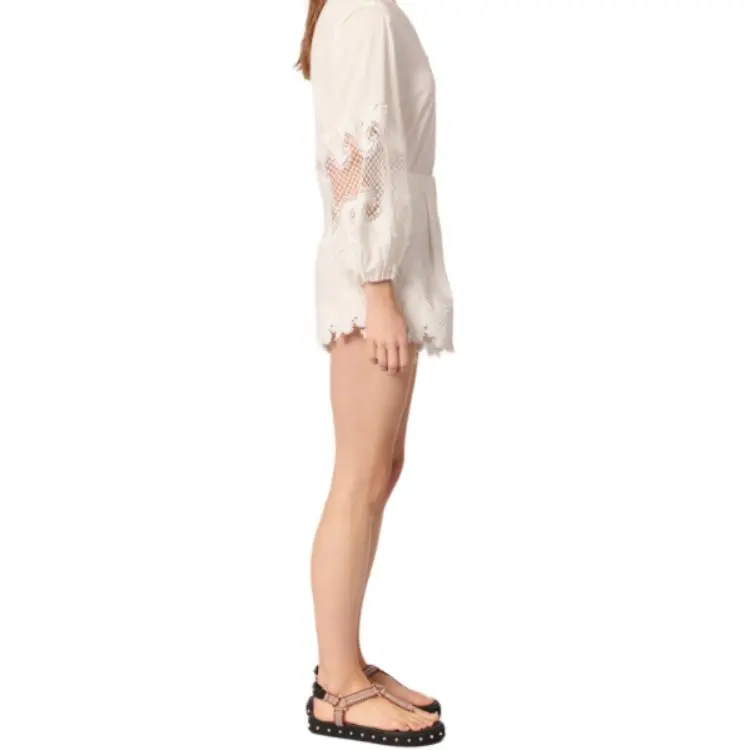 Maje Guipure Lace detail Shorts-3