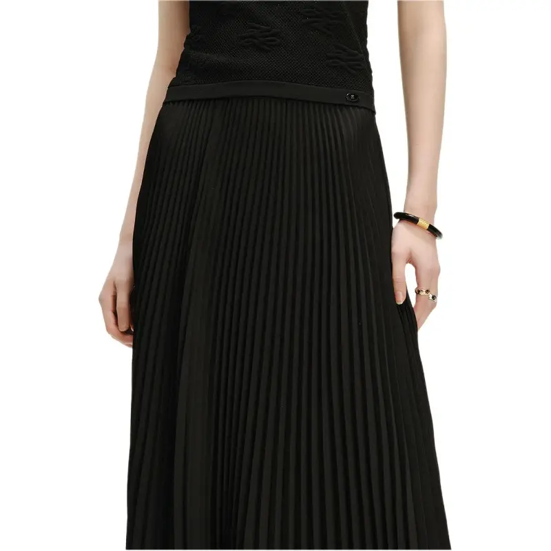 KARL LAGERFELD Casual Long Skirt Women's Black-6