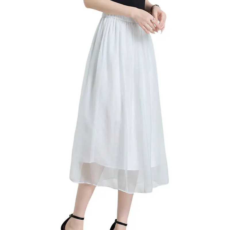 Yi Mengyuan Silk Casual Long Skirt Women's-4