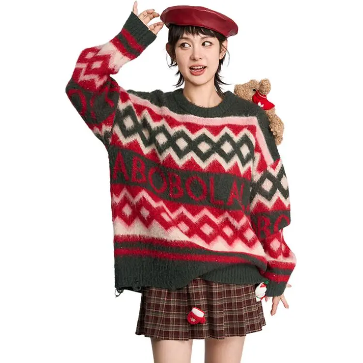LALABOBO Sweaters Women's Green-4