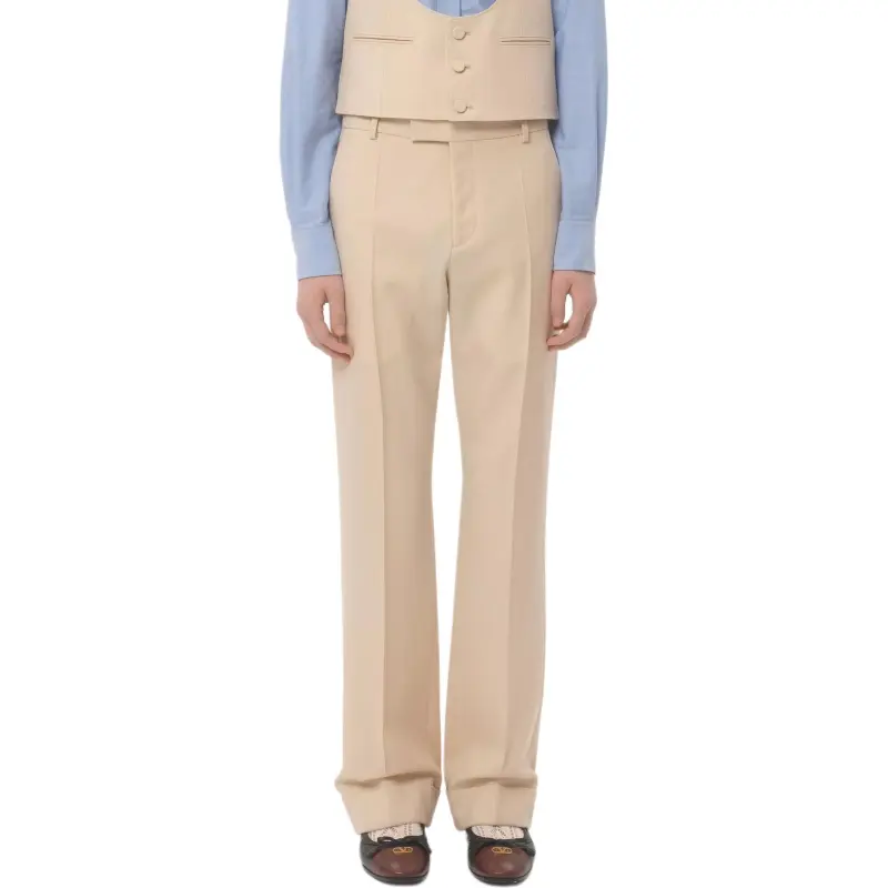 Valentino Turn Up Hem Straight Leg Trousers-1
