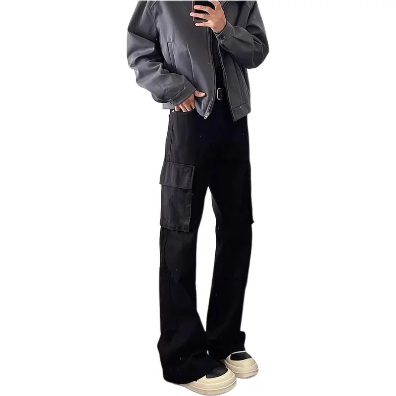 DUATOGE Casual Pants Men Black -2
