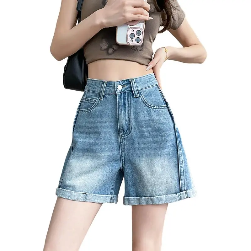 Mu Xiao Xin Denim Shorts Women's-6