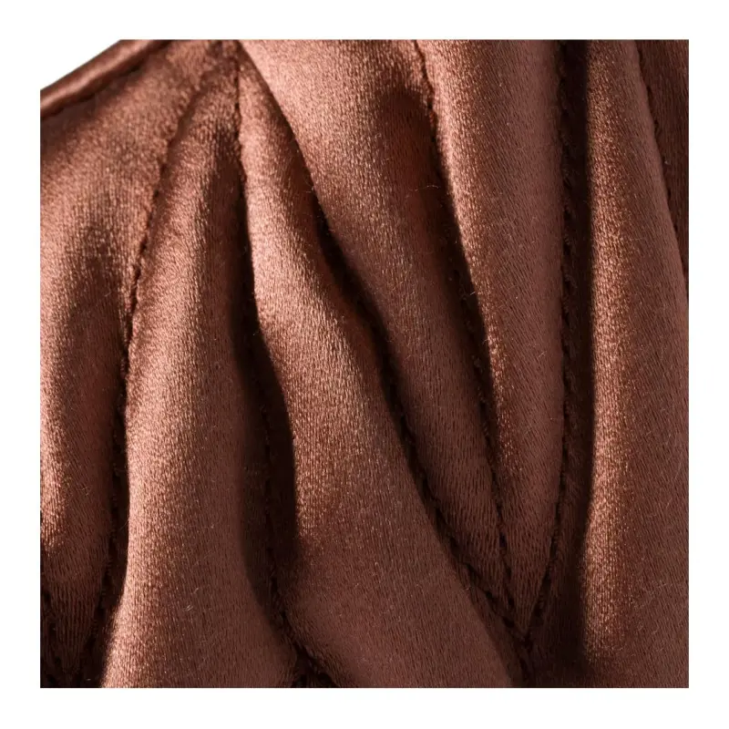 MIU MIU Wander Series Silk One Shoulder Handbag Mini Women's Cocoa Brown-3