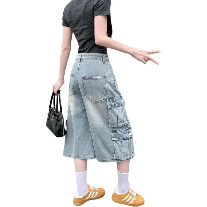 Mu Xiao Xin Denim Shorts Women's-1