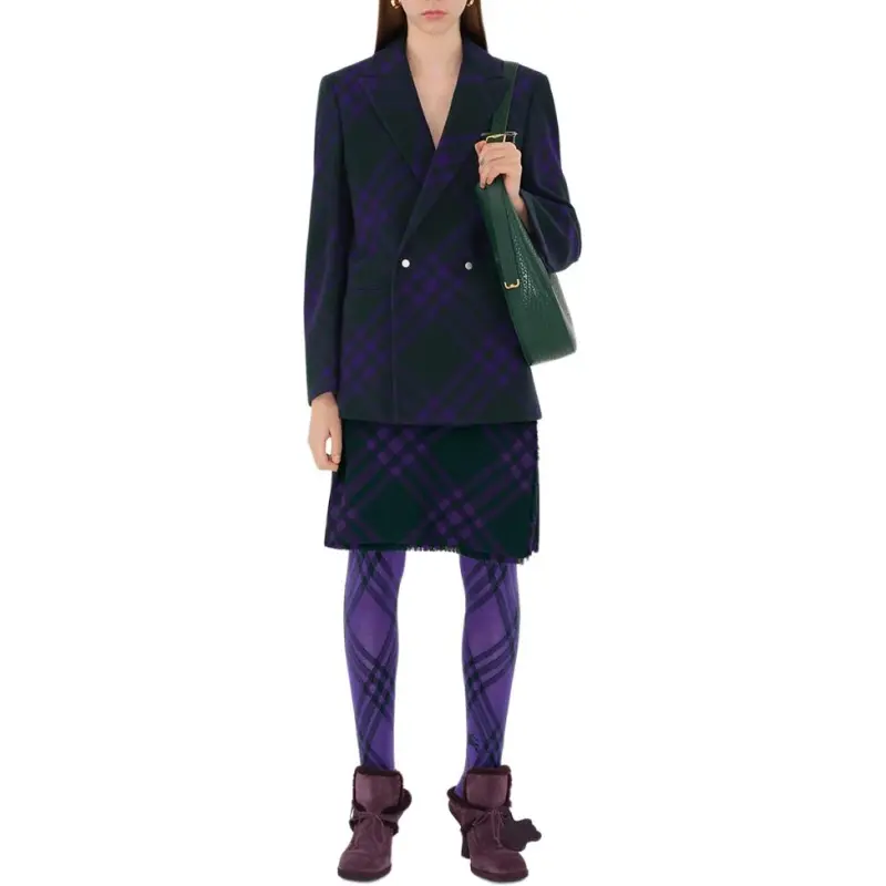 Burberry FW23 Business Suits Coats Women's Dark Purple-2