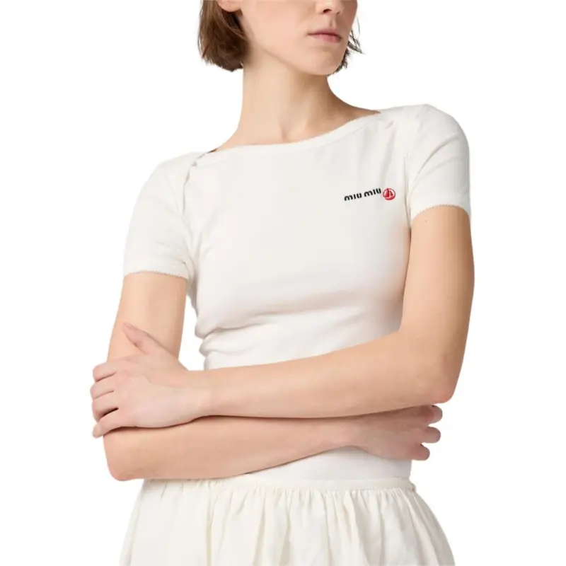 MIU MIU X Petit Bateau Embroidered Bodysuit-2