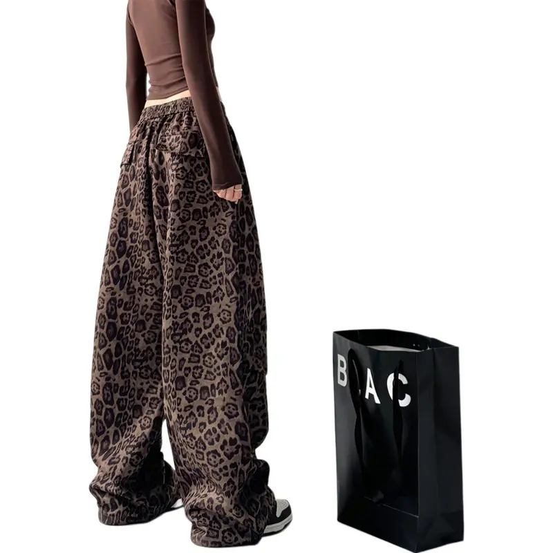 Pirkadat Casual Pants Unisex Leopard Print-1