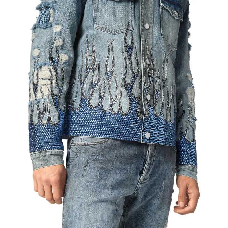 PHILIPP PLEIN Strass Flame Jacket-4