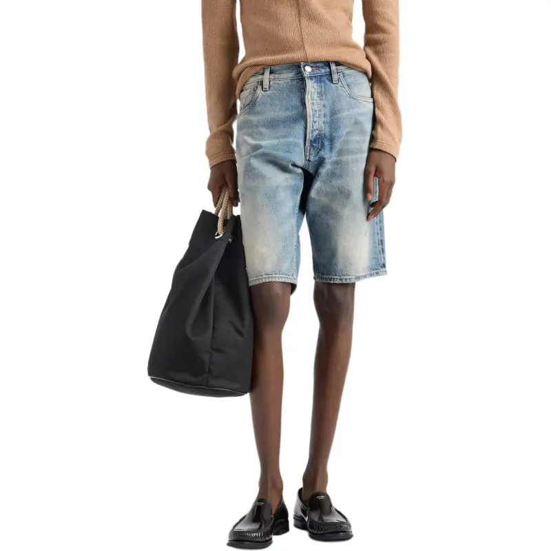 PRADA SS25 Denim Shorts Men's Blue-1